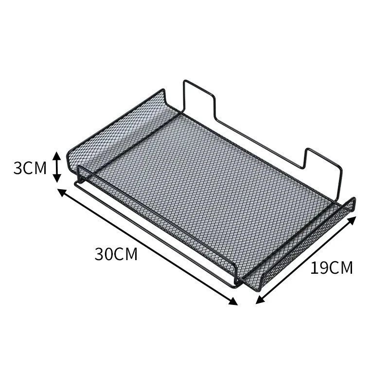 Under Desk Cable Management Tray No Drill Steel Wire Organizer Rack