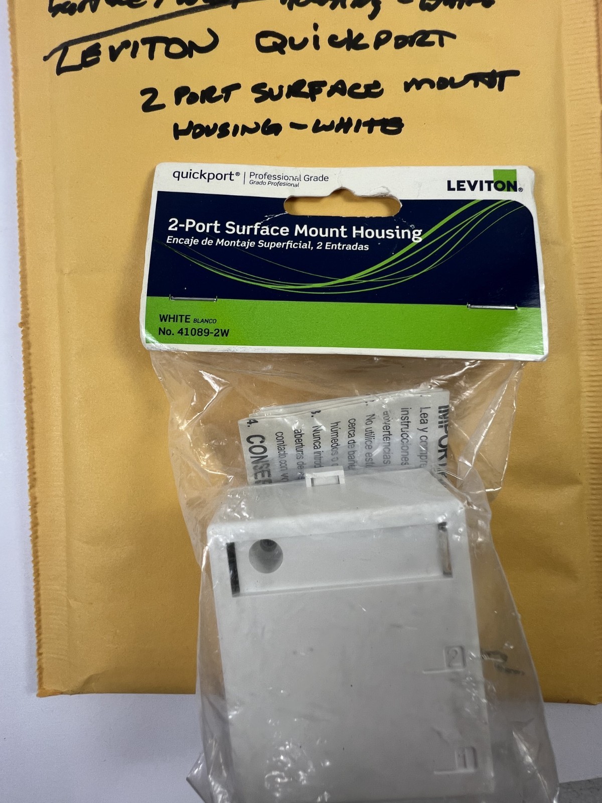 Leviton QuickPort 41089-2W 2-Port Surface Mount Housing Box White
