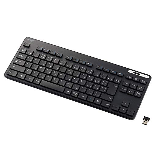 ELECOM Wireless Keyboard TK-FDM109TKBK Thin Membrane Antibacterial Tenkeyless