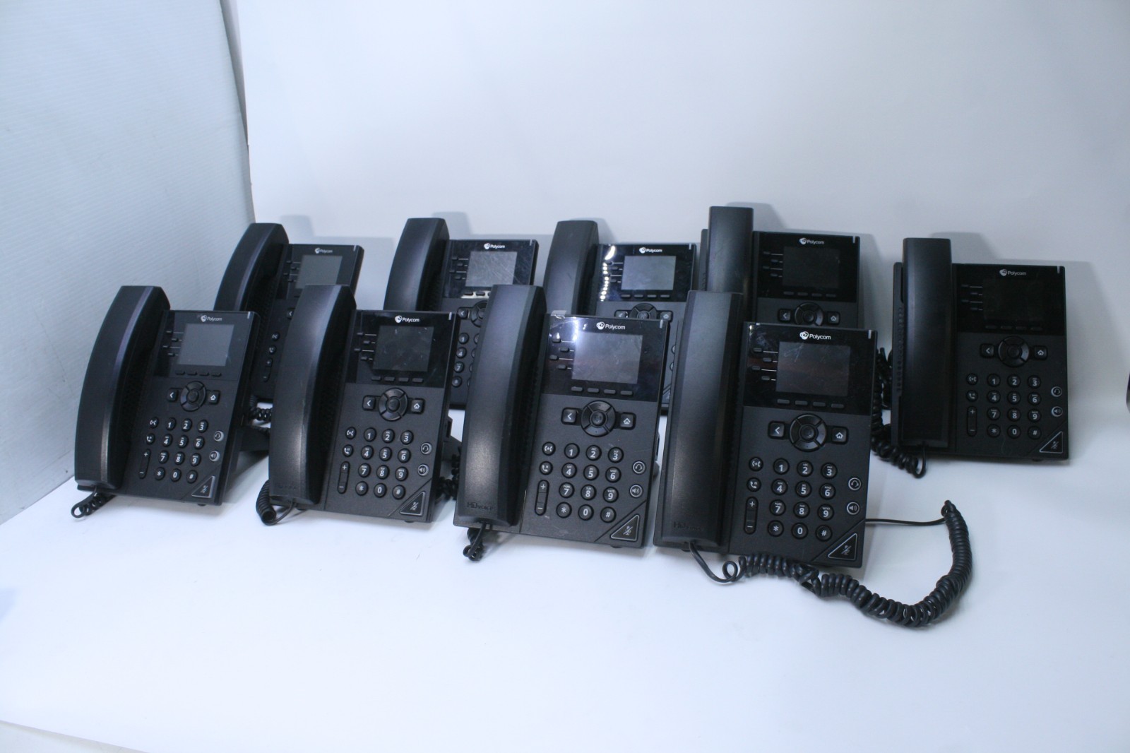 LOT OF 9 Polycom Poly VVX 250 Business IP Phones (2201-48820-001)        T7-D6
