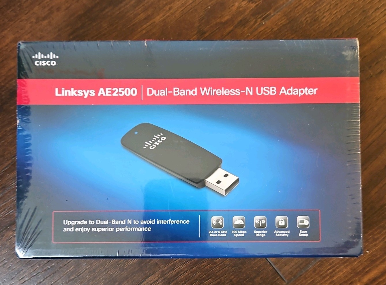 NEW Cisco Linksys AE2500 Dual-Band Wireless-N USB Wifi Adapter Laptop