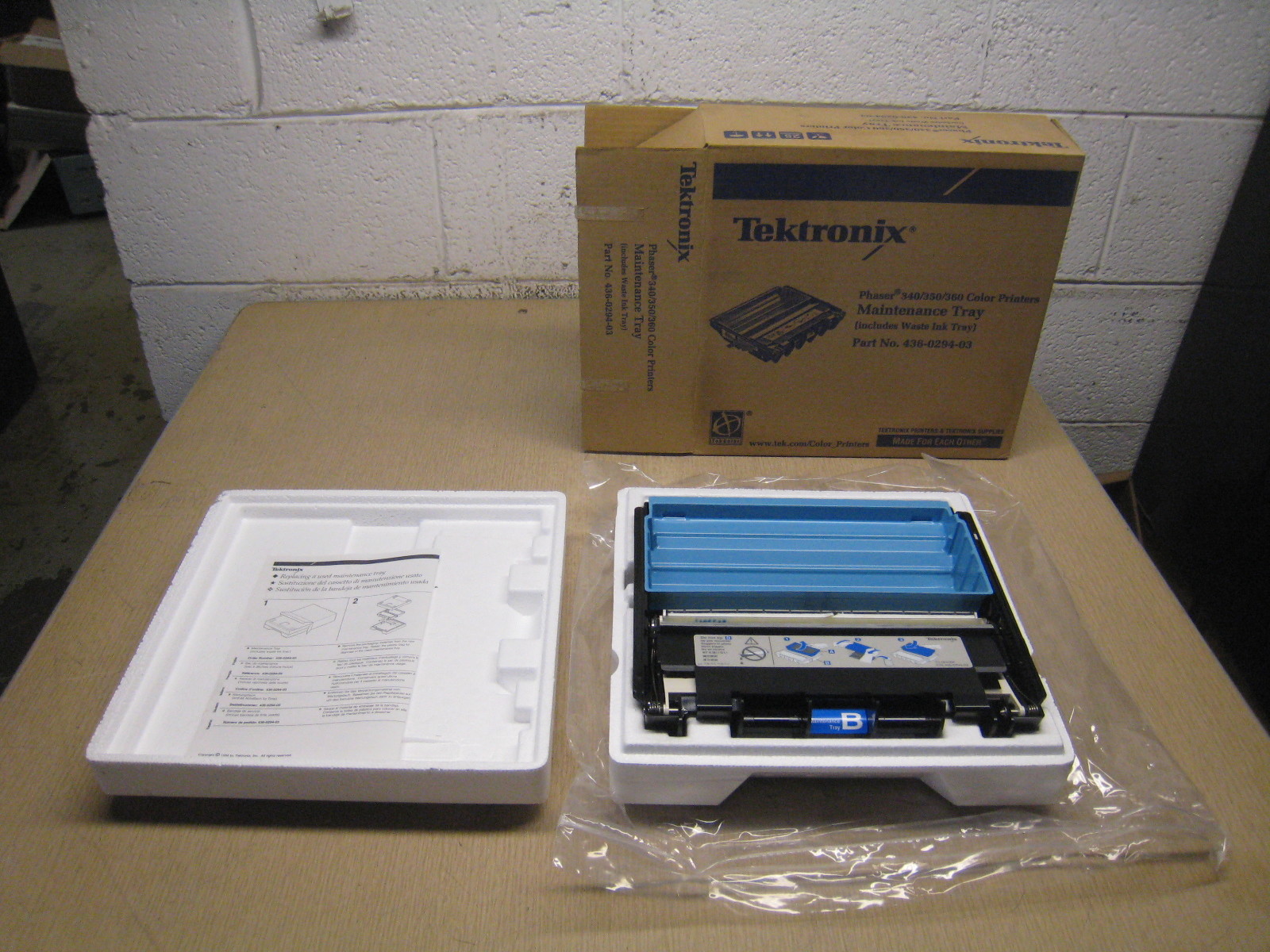 XEROX TEKTRONIX 340/350/360 MAINTENANCE TRAY 436-0294-03 