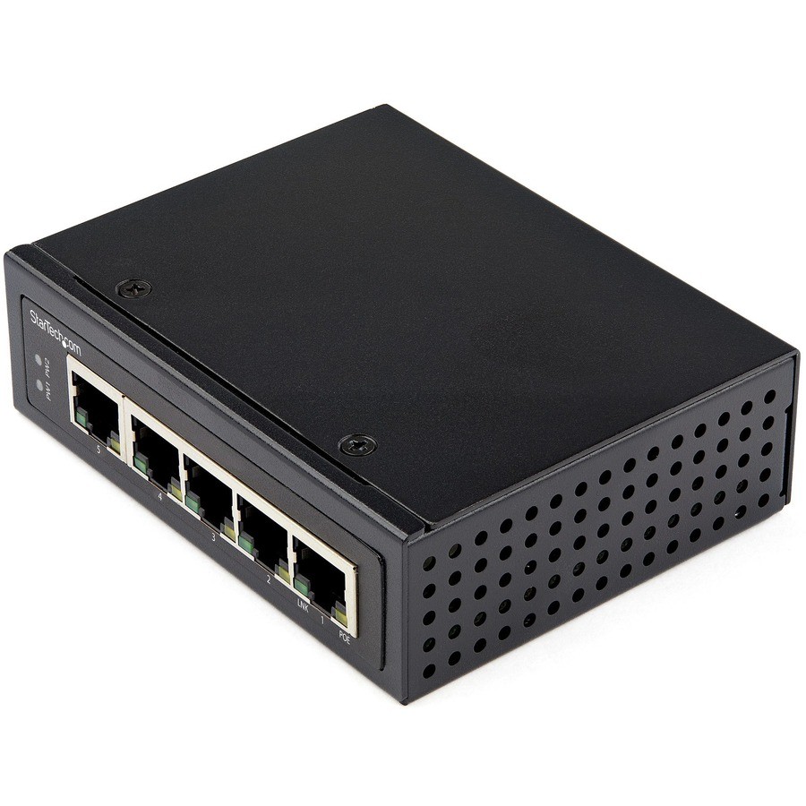 StarTech Industrial 5 Port Gigabit PoE Switch 30W, Power Over Ethernet Switch,