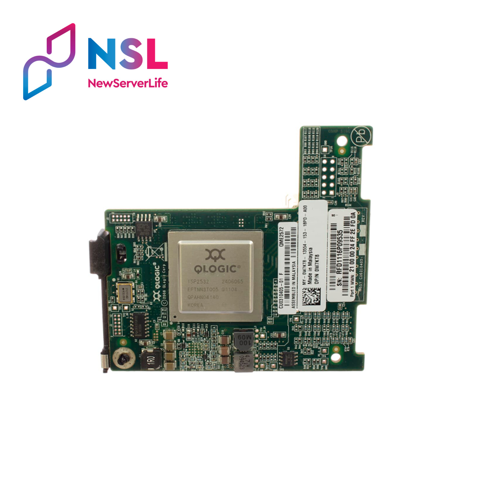 DELL QLOGIC QME2572 2x 8Gb FC HBA For Blade Servers 02H47D