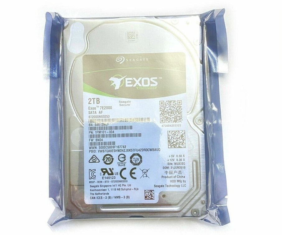 for Seagate ST2000NX0253 Exos 2TB 7E2000 SATA 6Gb/s 7200 RPM 2.5” Hard Drive HDD