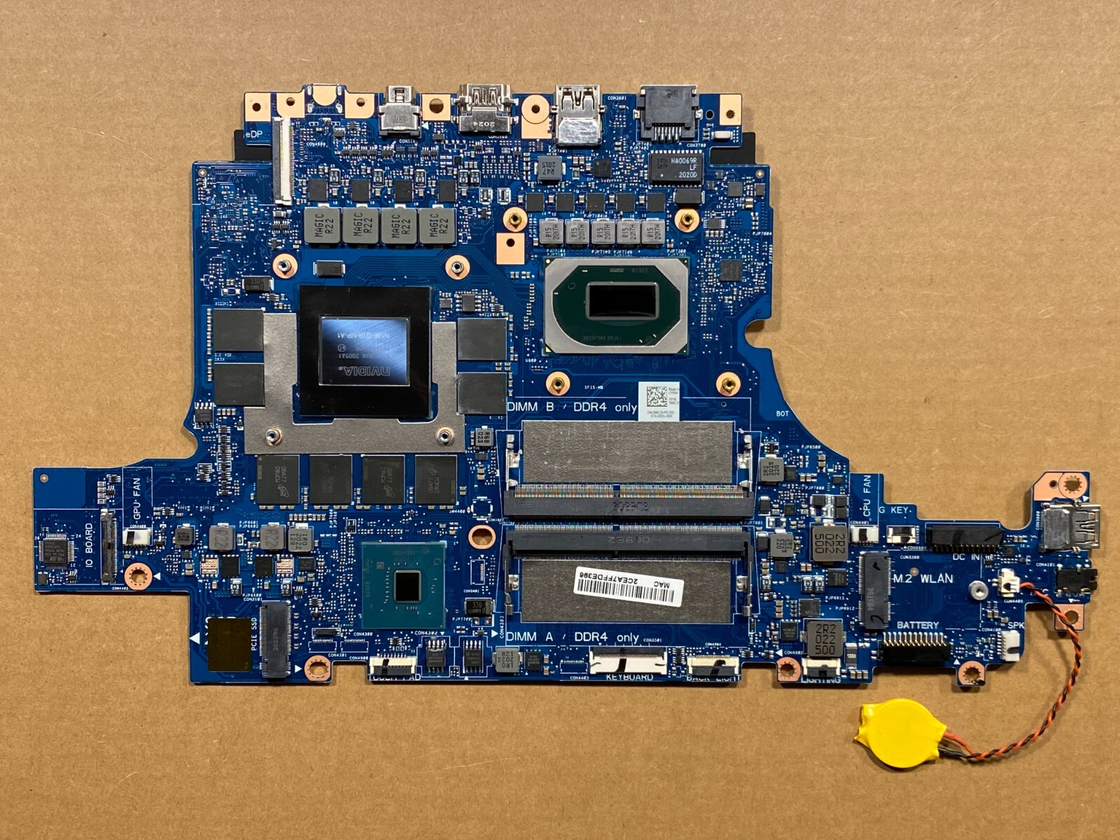 NEW Dell G7 15 7500 Motherboard Intel i9-10885H Nvidia RTX 2070 Max-Q 98C25