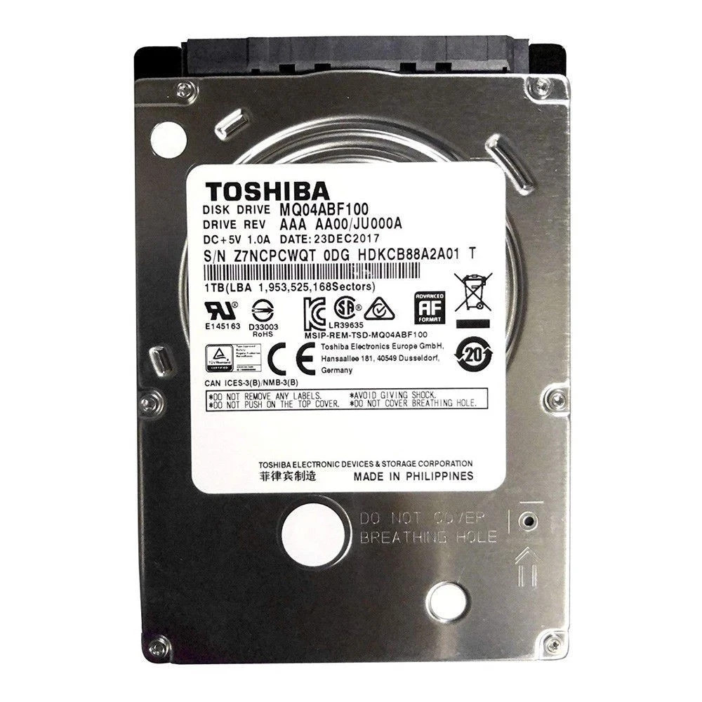 Toshiba 1TB MQ04ABF100 2.5in SATA III 5400 RPM Internal Hard Drive