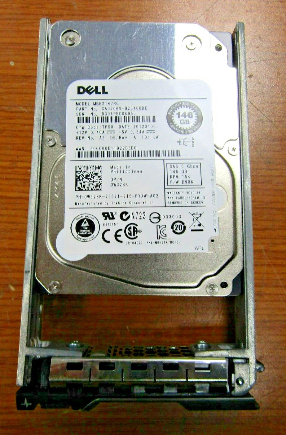 💥DELL MBE2147RC 146GB HARD DRIVE 15K RPM 6GBPS 