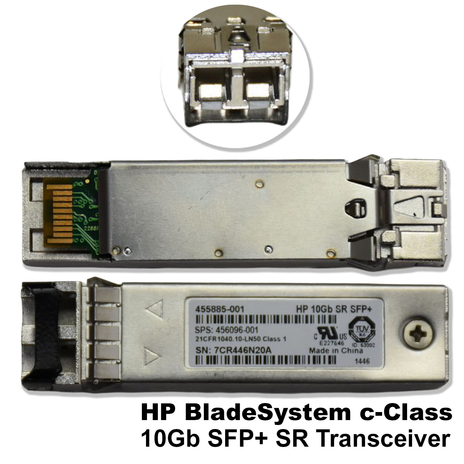 Lot of 5 HP BladeSystem c-Class 10Gb SFP+ SR Transceivers 455885-001 456096-001