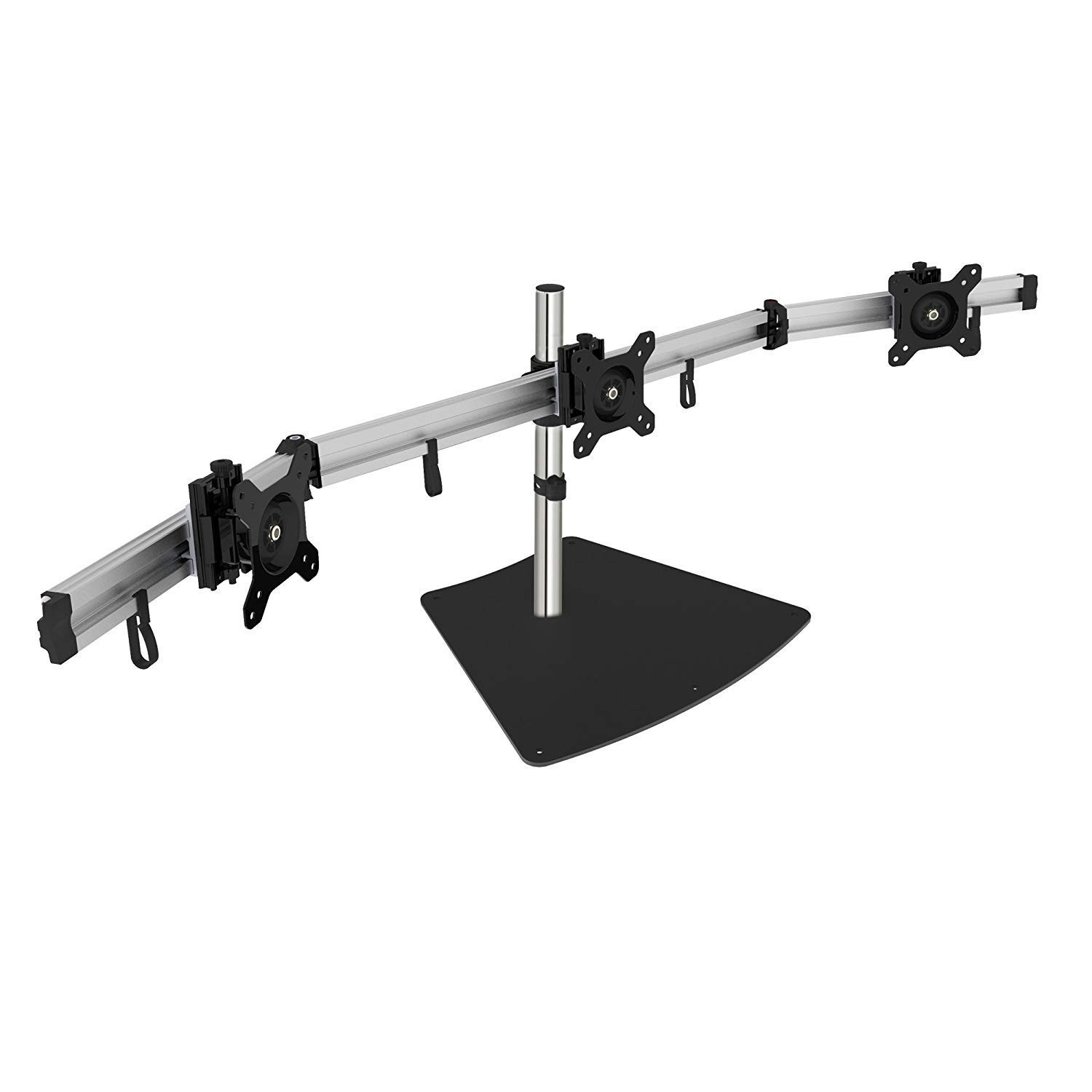 SIIG Premium Aluminum Triple Monitor Stand -3 Monitors 13" to 27" Up To 17.6 lbs