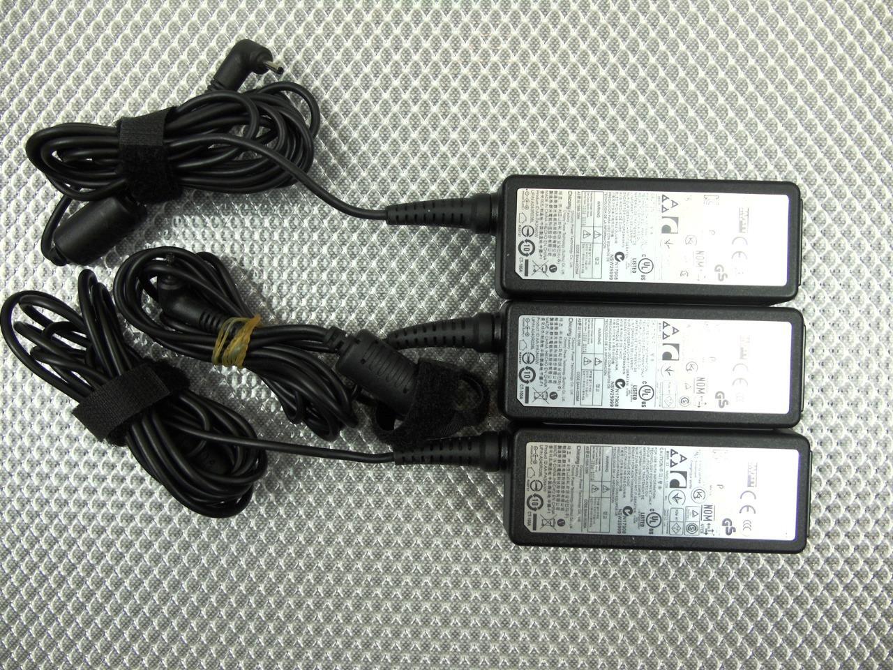Lot of 3 - Chicony Samsung AC Adapter 40W Chromebook Charger 12V - A12-040N1A