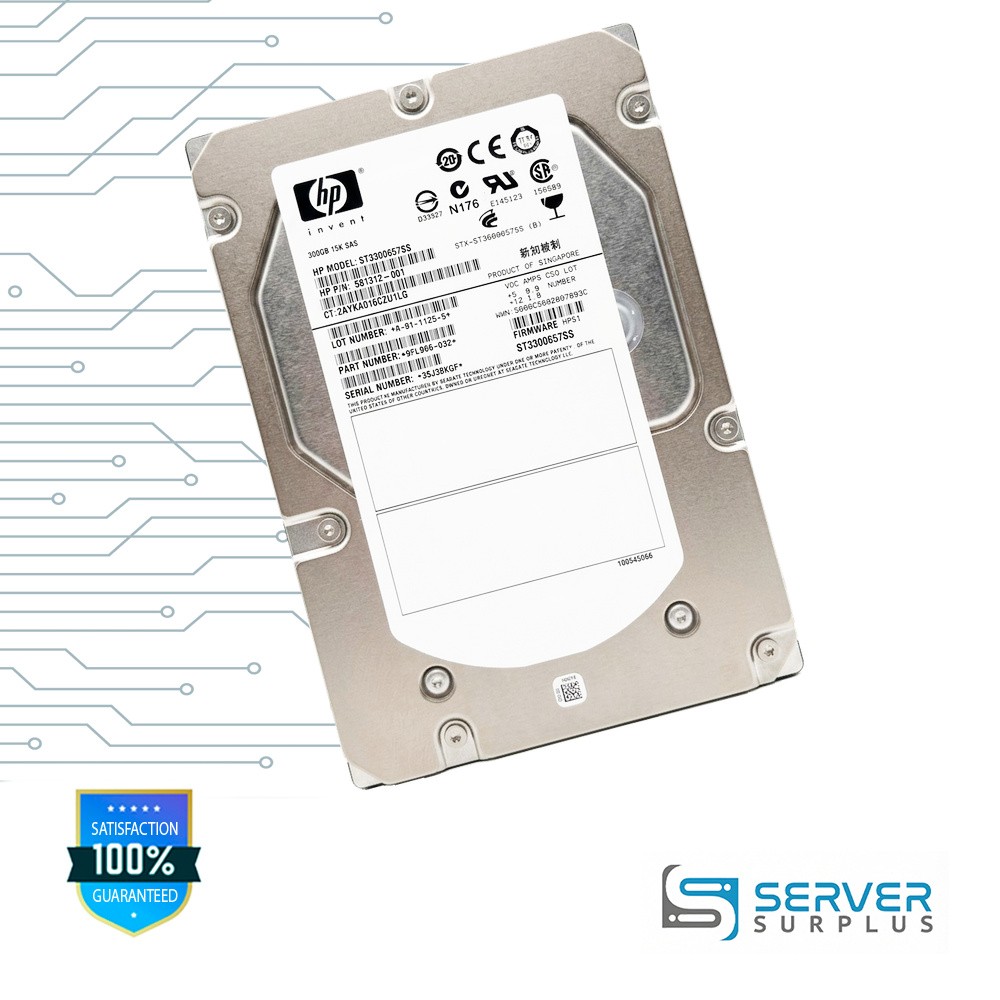 HP 300GB SAS 15K 3.5 in Enterprise HDD | 581312-001 | ST3300657SS | 9FL066-032
