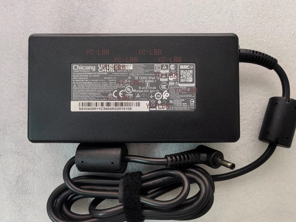Chicony A21-200P2B 200W AC Adapter Charger For Gigabyte AORUS Gaming Laptop