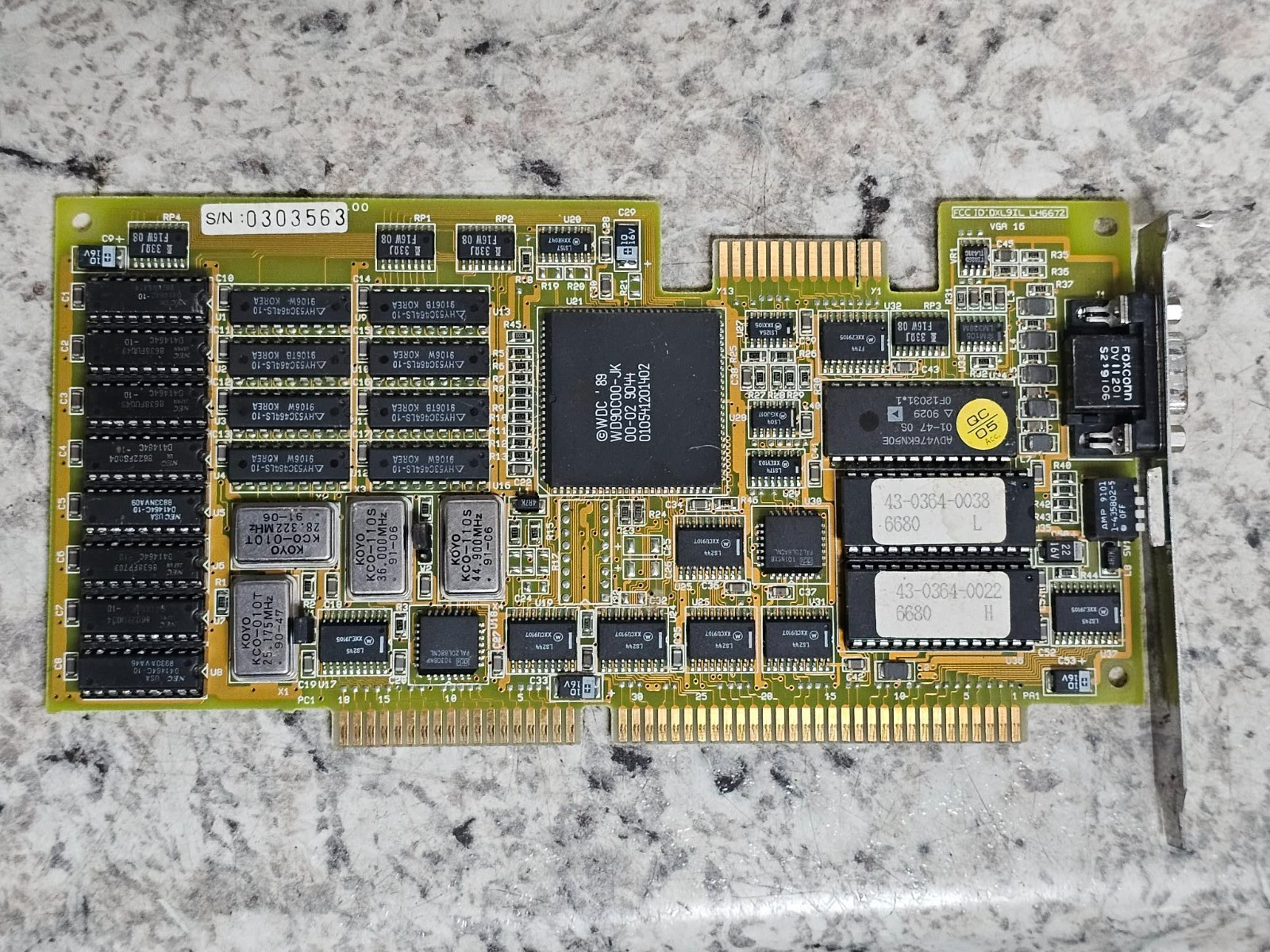 WORKING RETRO VINTAGE Western Digital WDC WD90C00-JK ISA VGA Video Card