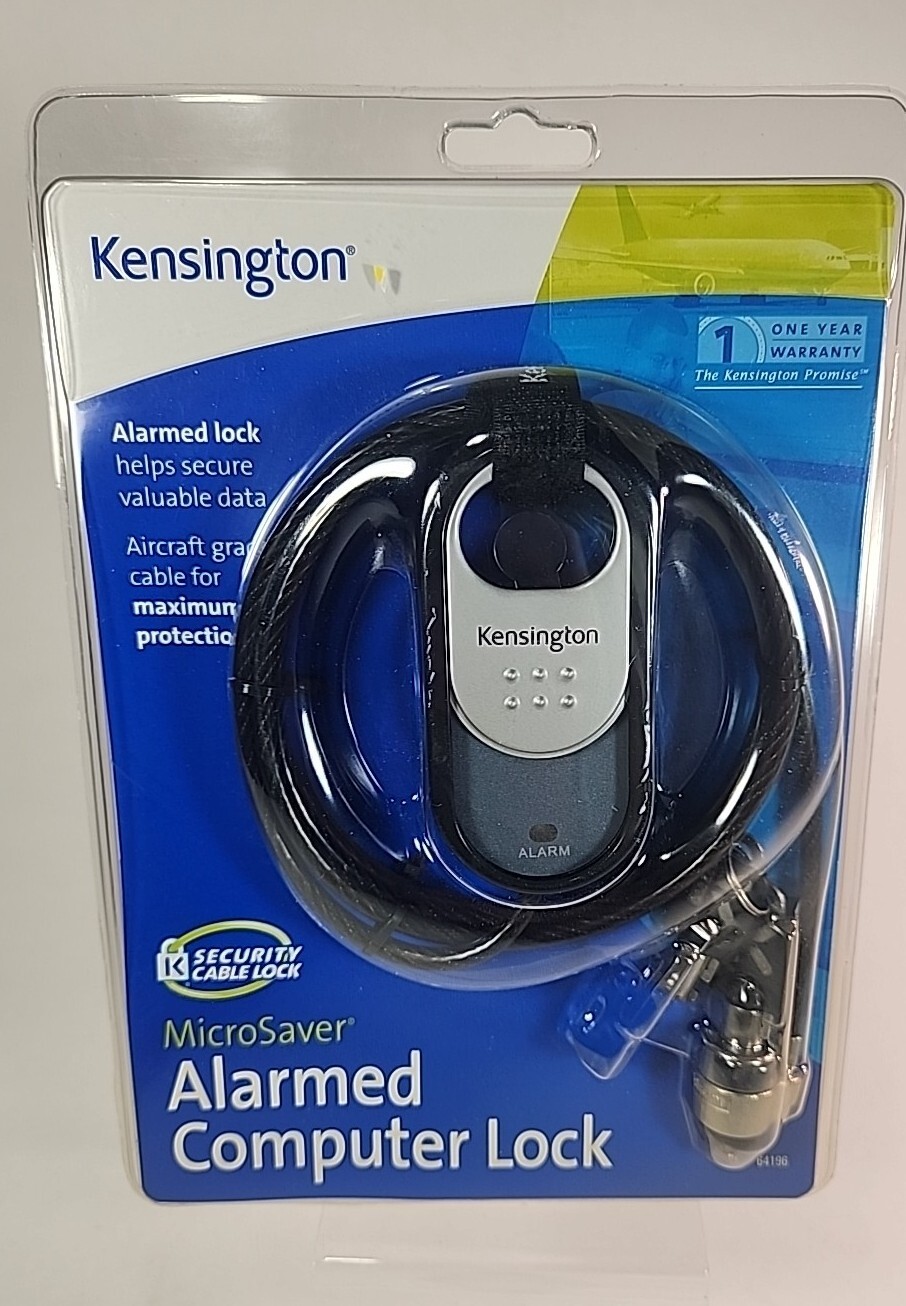 Kensington Microsaver Alarmed Computer Lock 64196-NEW Sealed 