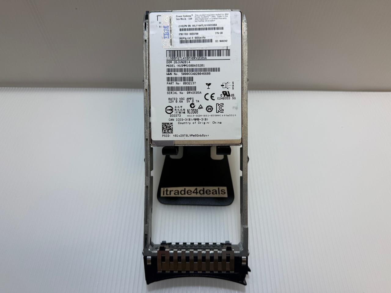 IBM 00E8709 00LY164 59C2 IBM 775GB 2.5 inch MLC 6Gb/s SAS Solid State Drive ES0H