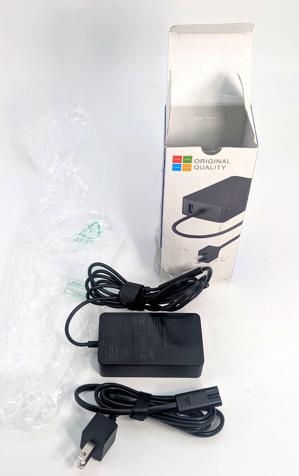 65W AC Charger for Microsoft Surface Pro Laptop 15V 4A USB Port MDSF65 Open Box