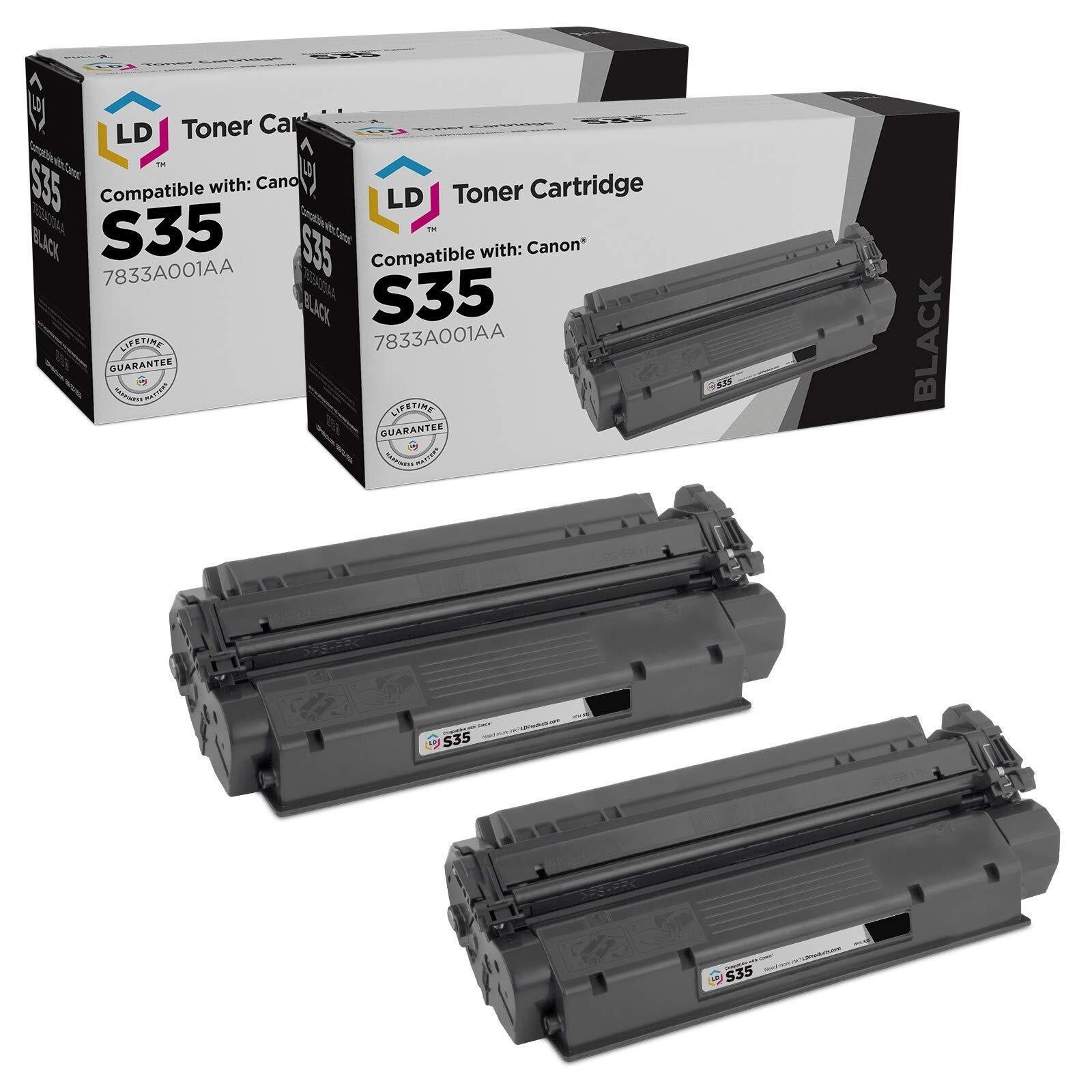 LD Canon Replacement S35 7833A001AA Set of 2 Black ImageClass D320 D340 D383