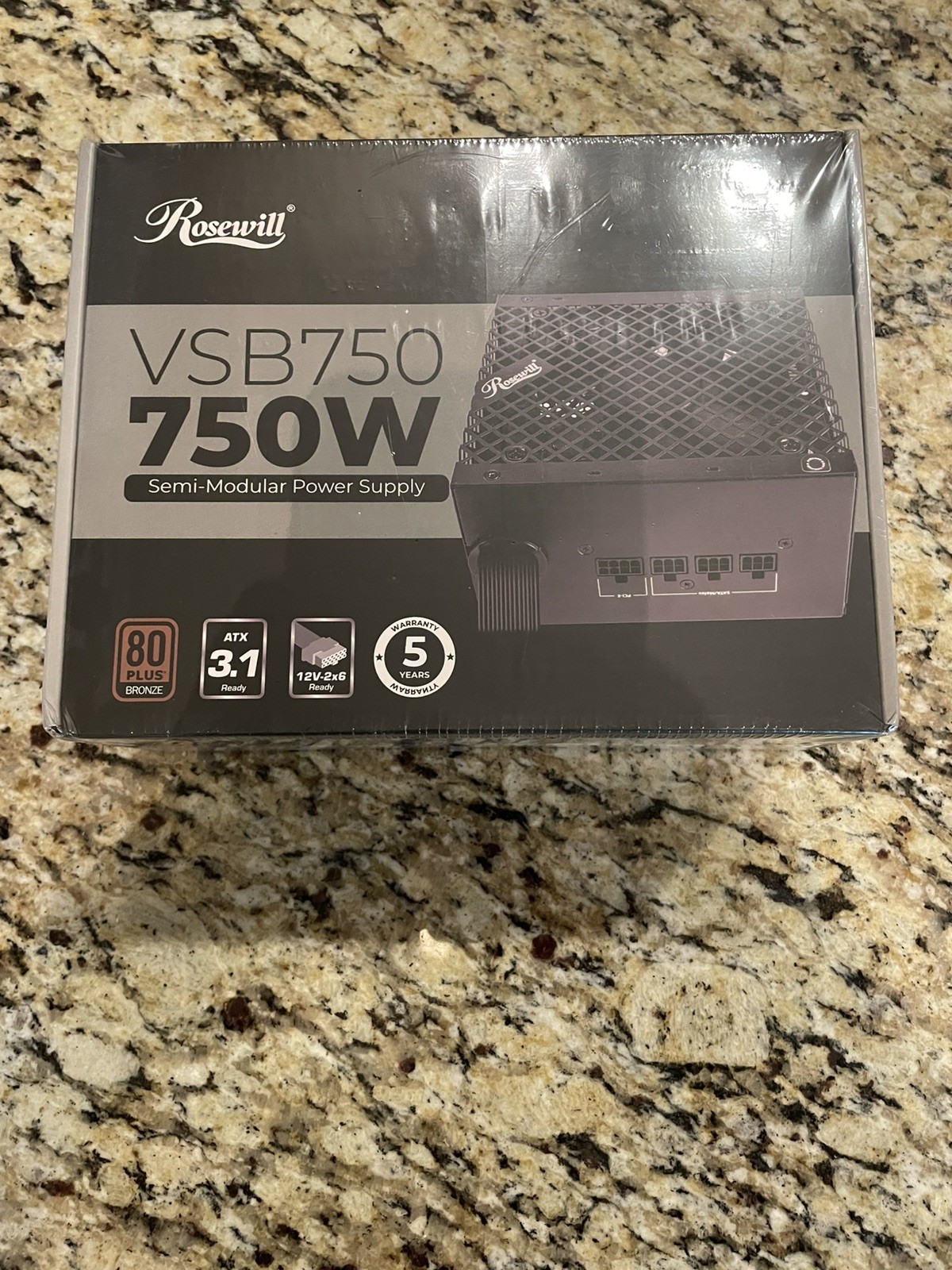 Rosewill VSB750 750W 80+ Bronze Semi-Modular ATX 3.1 Power Supply NEW SEALED