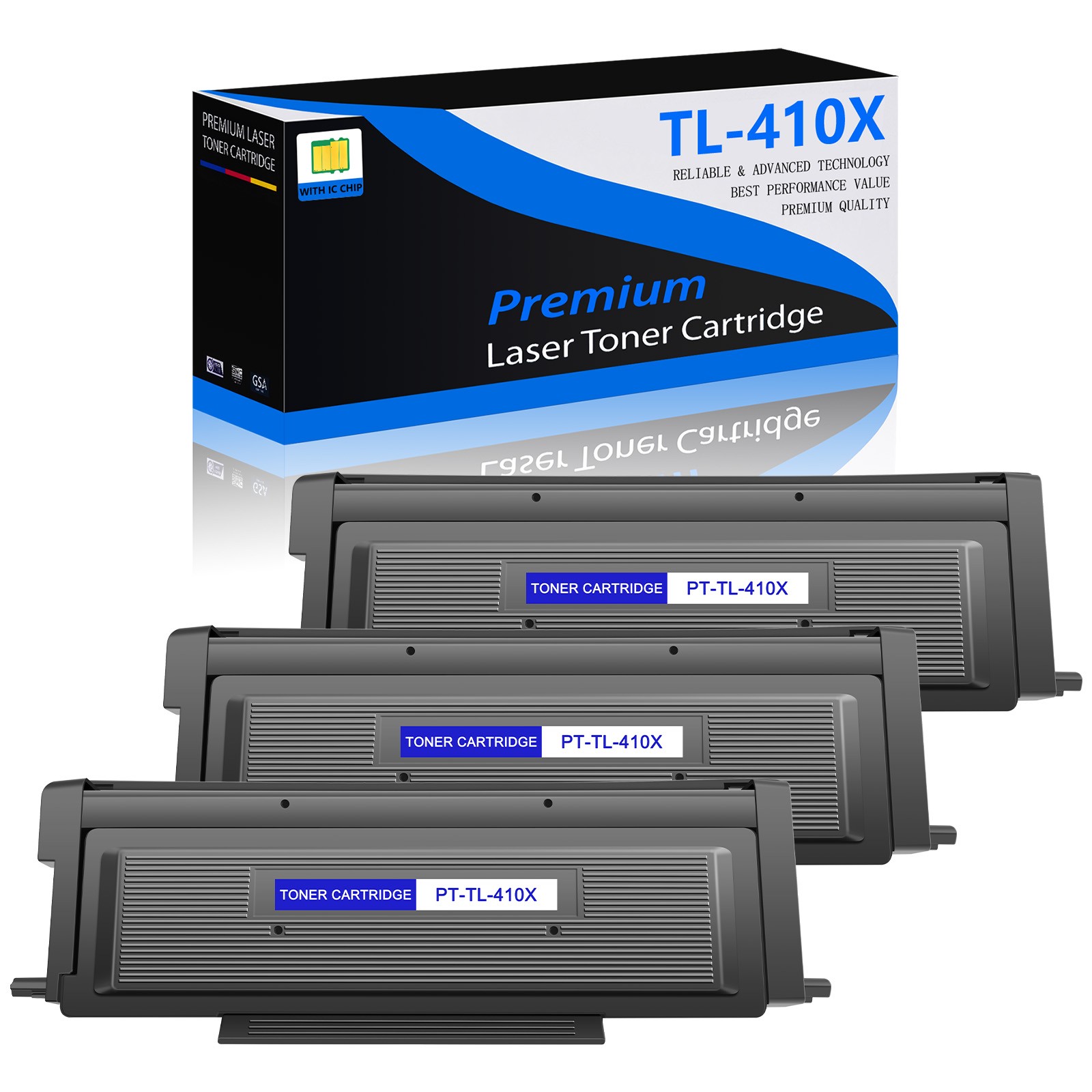3PK Black Toner Cartridge for Pantum TL-410X TL-410 TL-410H for P3302DW P3302DN