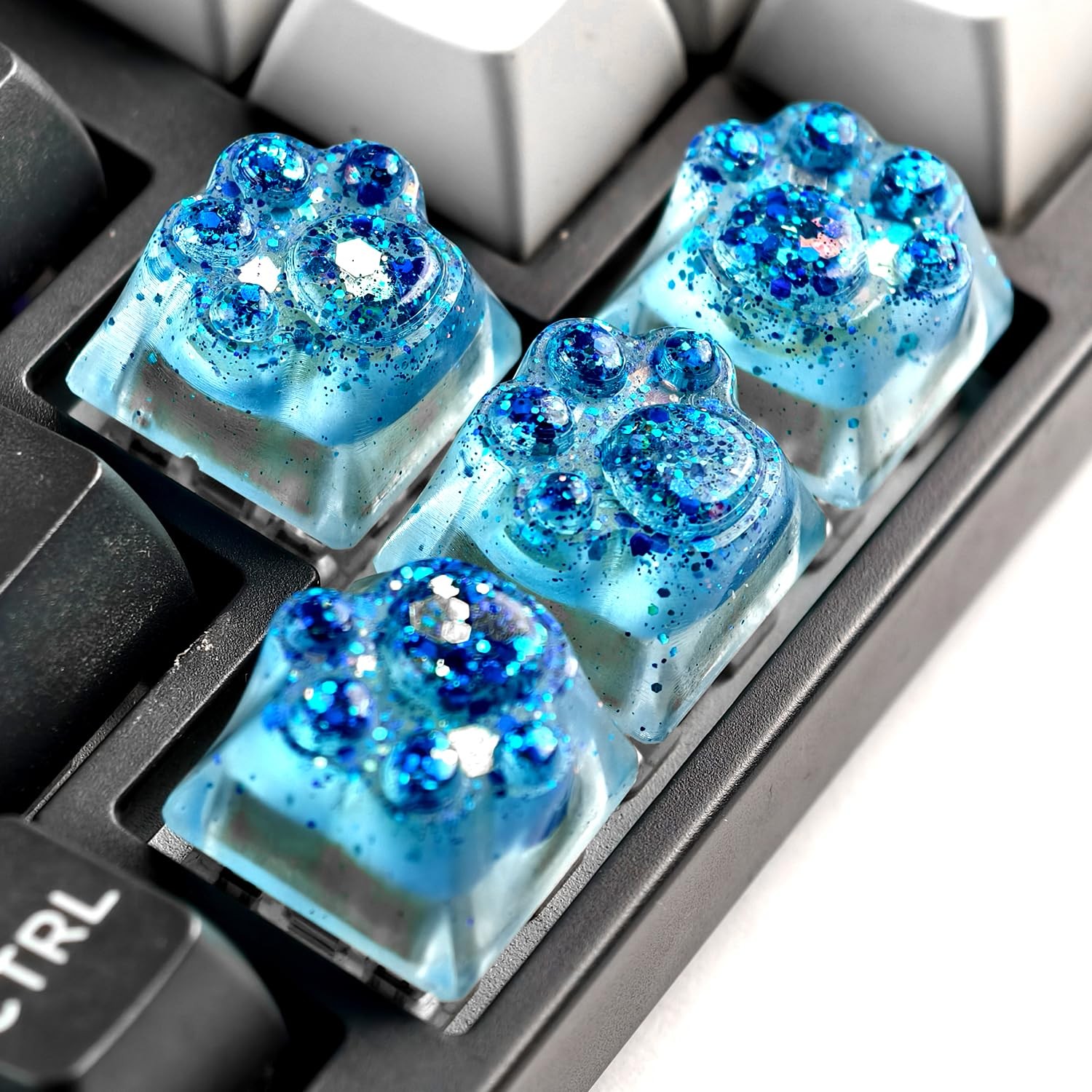 Artisan Resin Keycap Cute Paw Cat - 1U OEM Profile Aesthetic Keycap