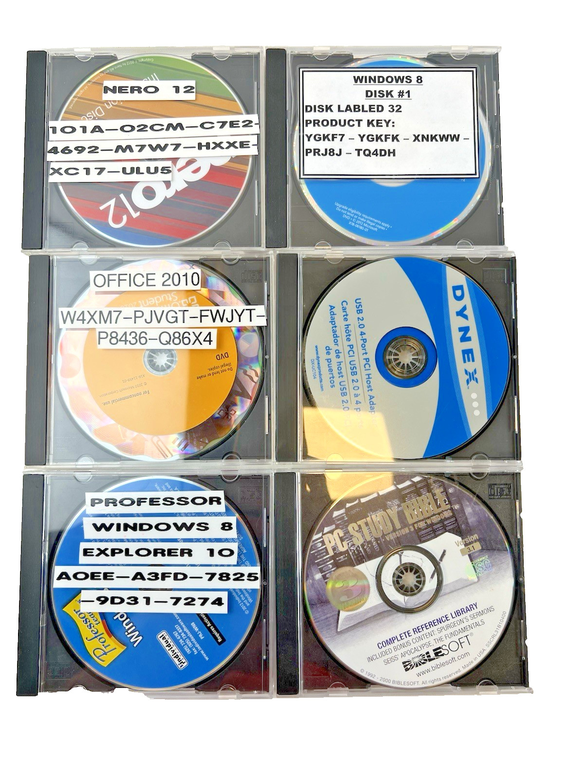 Vintage Authentic Microsoft Programs / PC Software w. codes