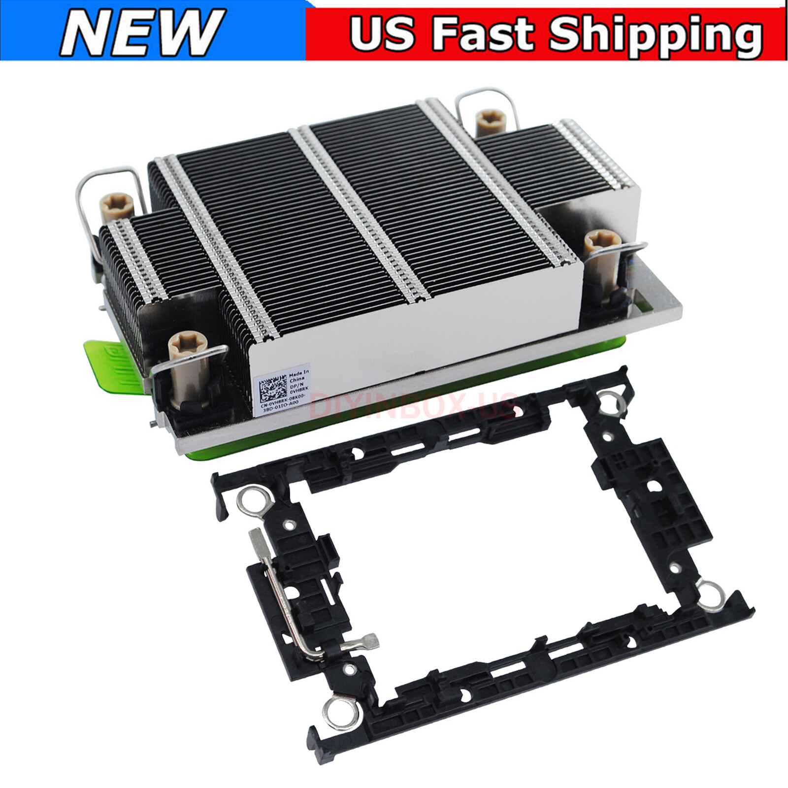 New VH8RK 0VH8RK 2nd CPU heatsink with Tray for Dell R450 R550 R650 R650XS R750