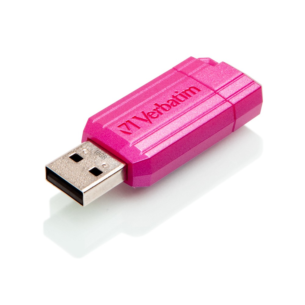 Verbatim Americas Llc 49067 Store Pinnstripe Usb Flash Drive 16Gb Pink
