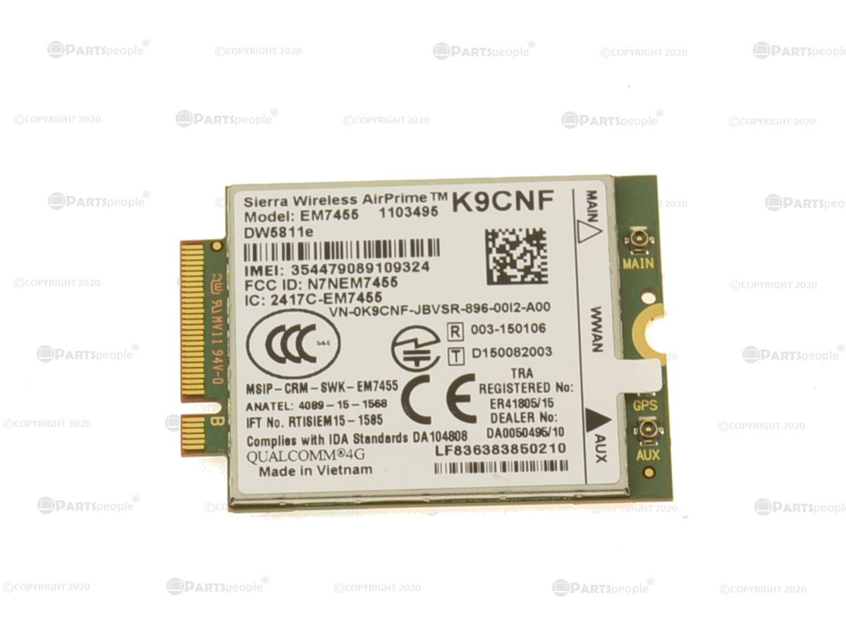 Dell OEM Sierra Wireless 5811E DW5811e M.2 Mobile Broadband Wireless Card K9CNF