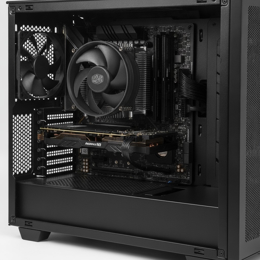 Cooler Master 92mm CPU Cooler - Silent Air Cooling for Intel LGA Socket Systems