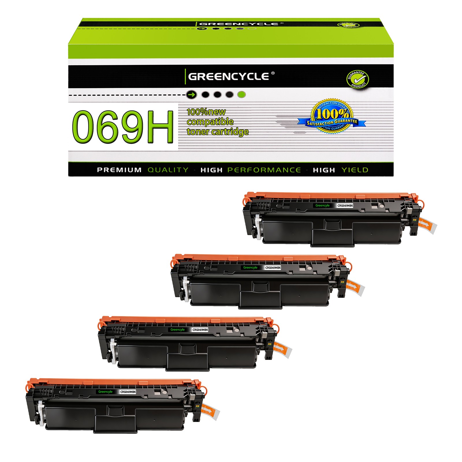 4PK CRG069H BK High Yield Replace Toner Cartridge for Canon LBP674Cdw LBP673Cdw