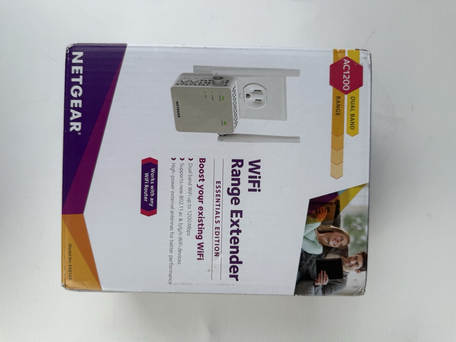 NETGEAR EX6120-100NAS AC1200 Dual Band WiFi Range Extender - Open Box