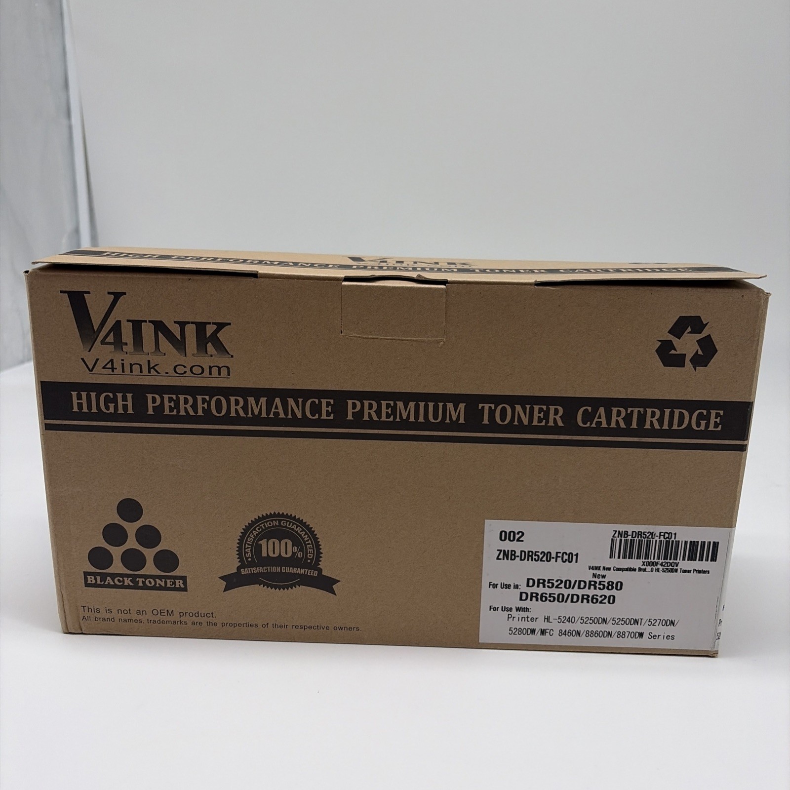 V4ink Premium Toner Cartridge DR520/Dr580 DR650/DR620 still sealed in package