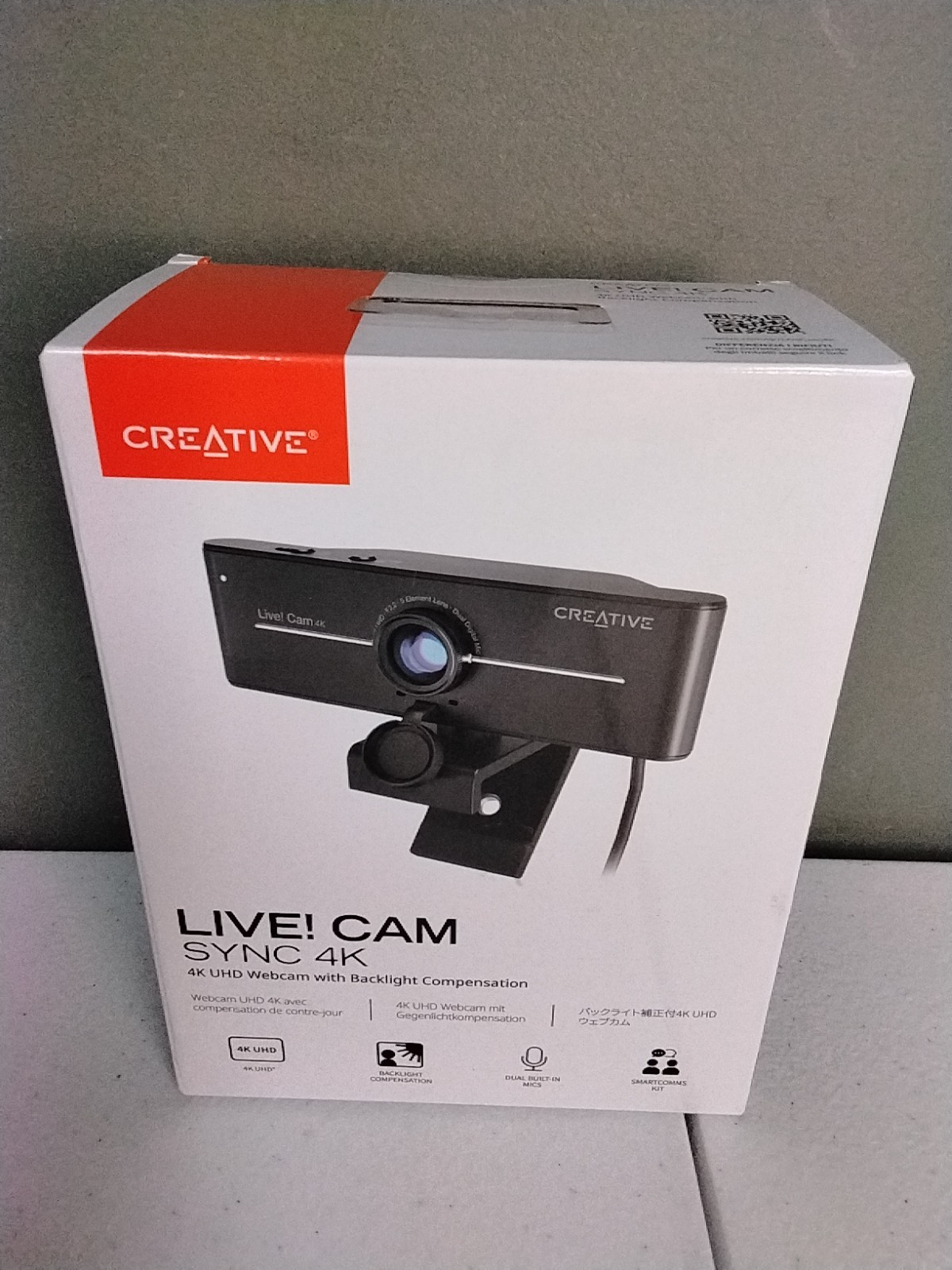 CREATIVE LIVE CAM SYNC 4K UHD Webcam with Backlight Compensation NEW & SEALED 