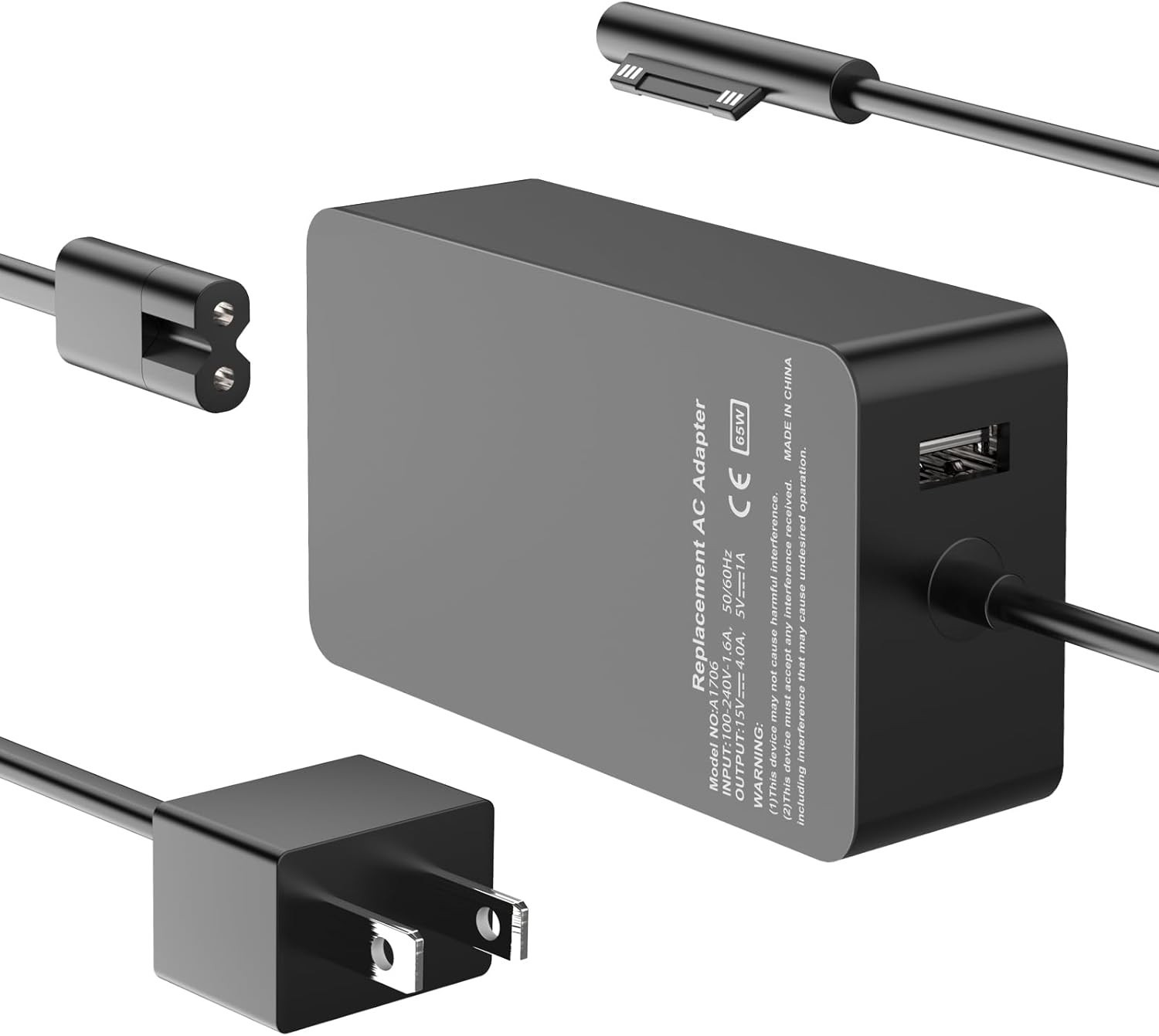 65W 44W 39W 36W 24W AC Adapter for Microsoft Surface Pro, Go, Book & Laptop