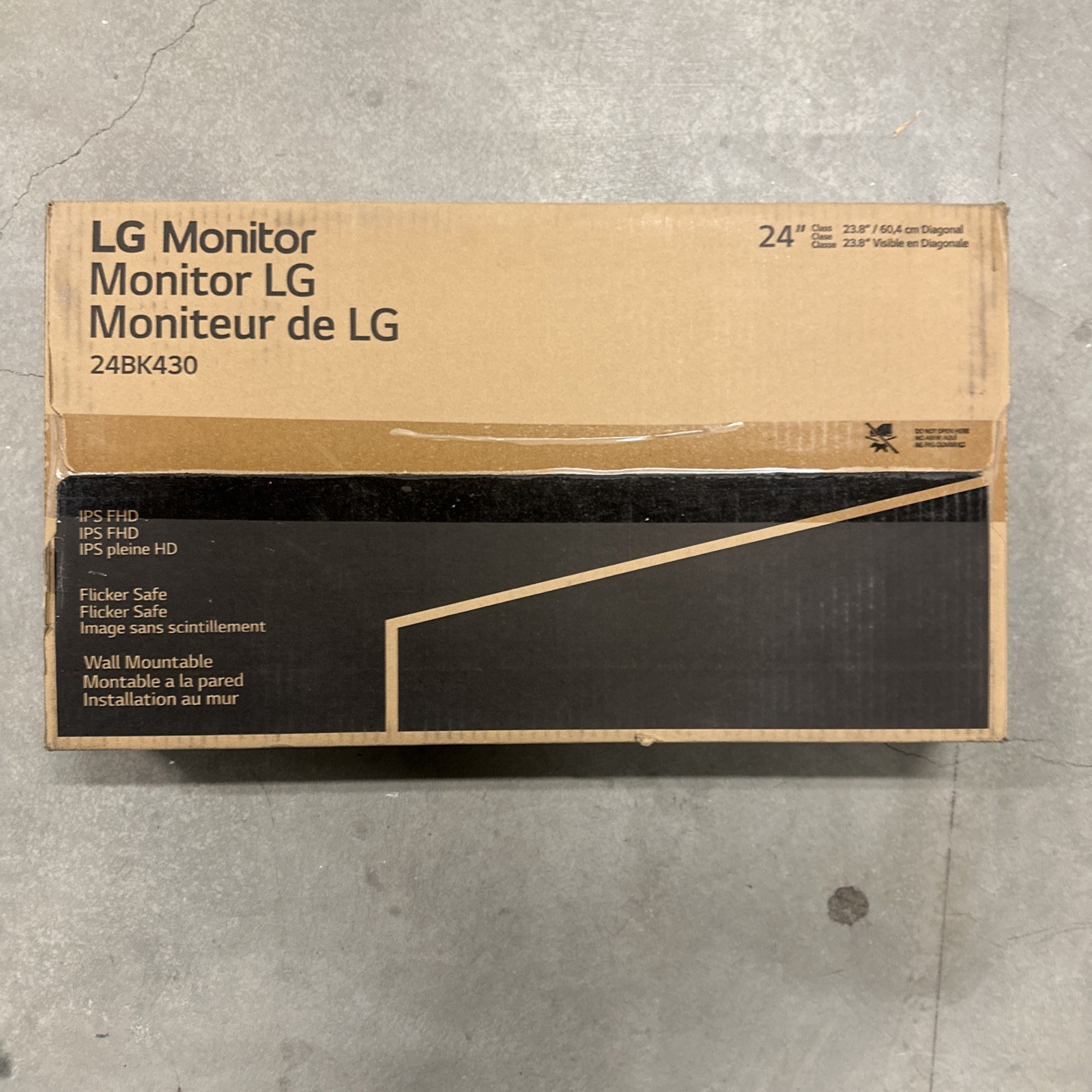 LG 24BK430 24" IPS Monitor 1920x1080 16:9 Flicker Safe Wall Mountable