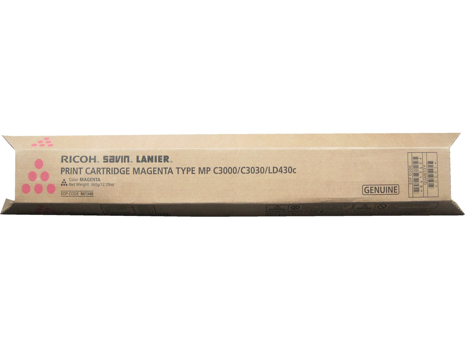 RICOH SAVIN LANIER 841340 Magenta Toner Genuine OEM Retail Box Quick Ship NIB