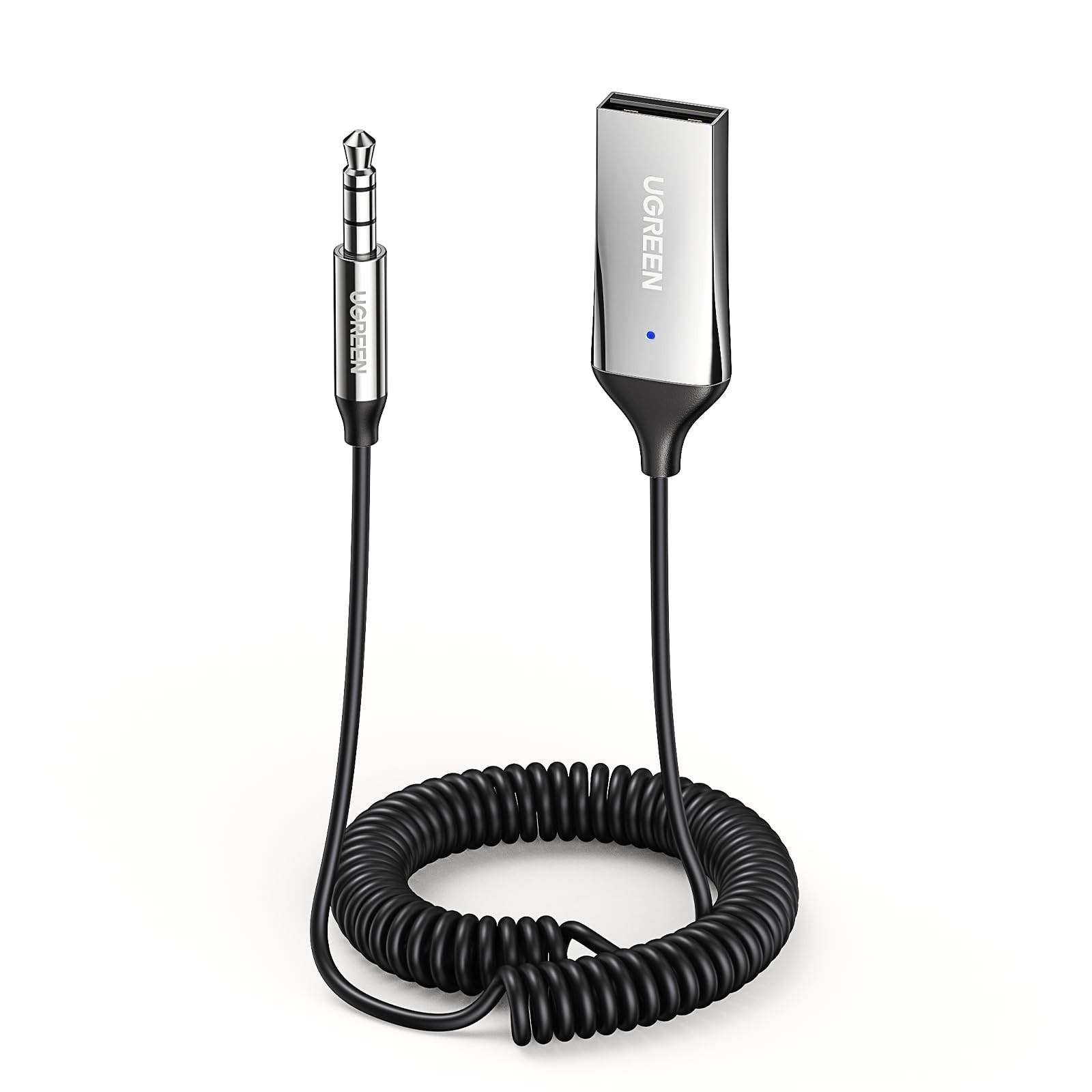 UGREEN Aux to Bluetooth 5.3 Adapter 3.5Mm Bluetooth Receiver for Car USB 2.0 to