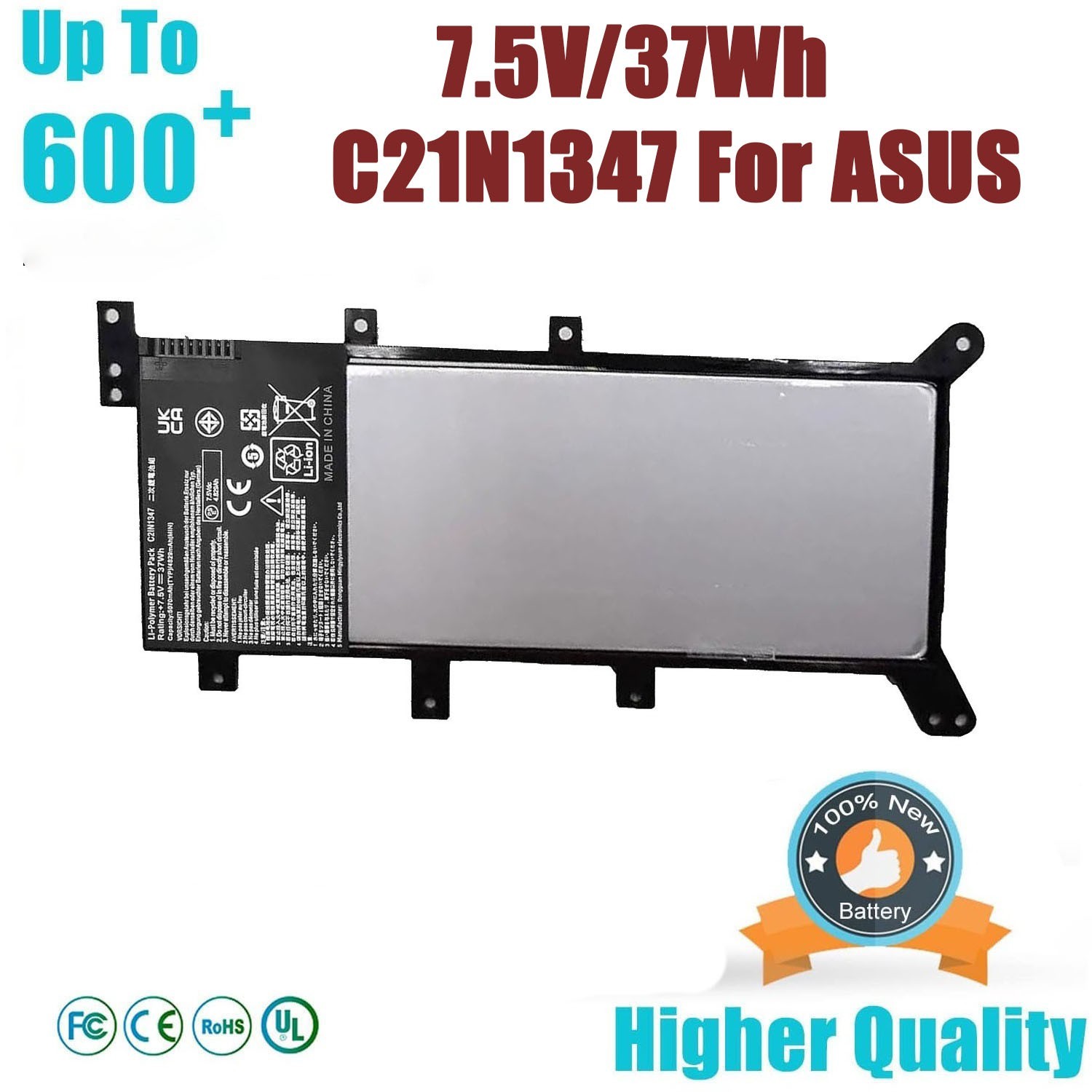 C21N1347 Battery For ASUS X555 X555LA X555LD A555L F554 F554L F555 37Wh 7.5V US