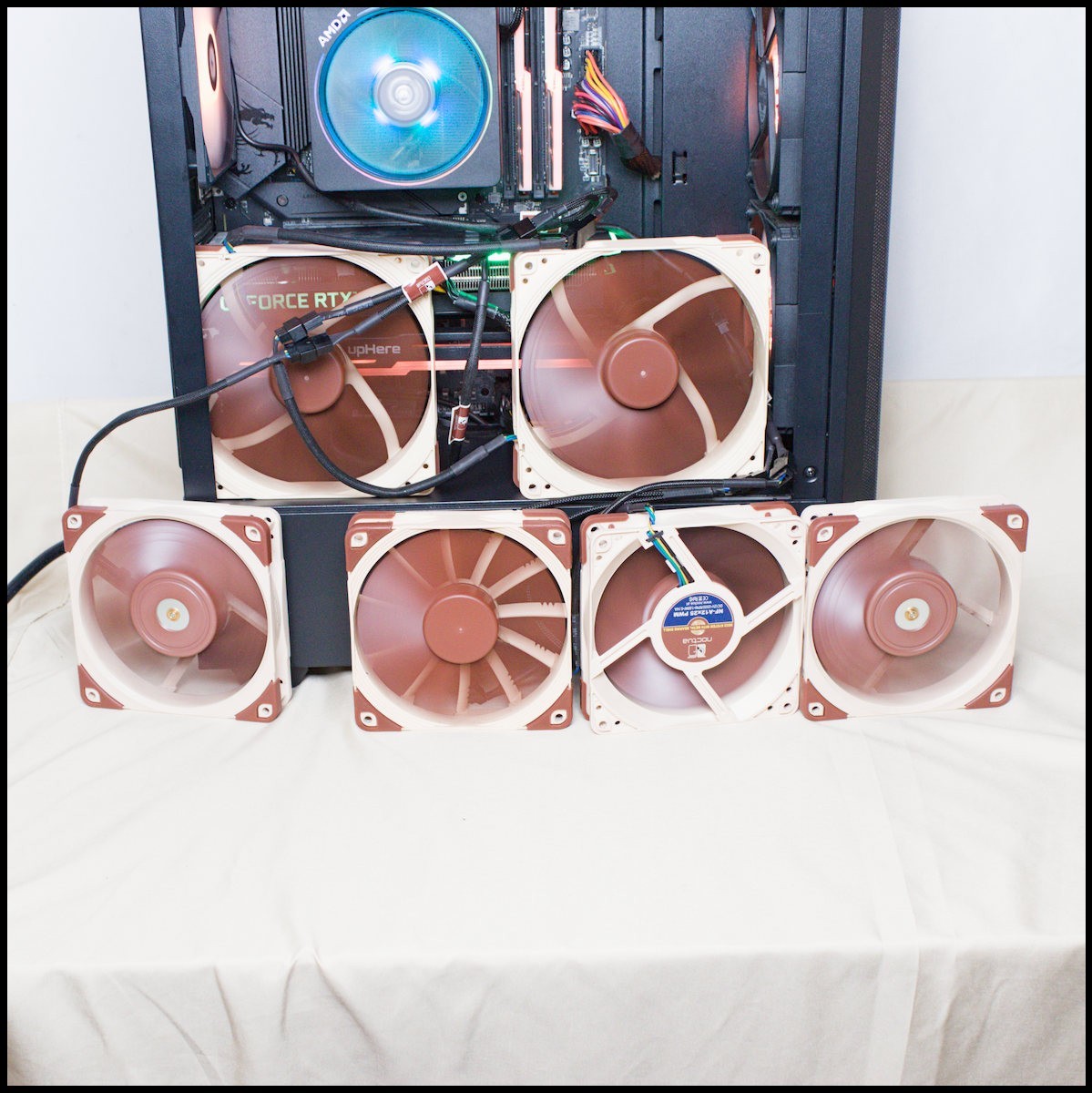 6x Noctua Fans 4x NF-A12 PWM 2xNF-A14 Tested Working Premium Quiet PC Case Fans