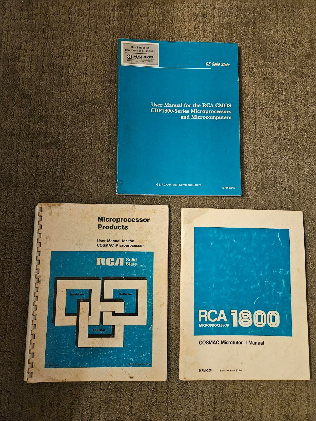 Vintage RCA COSMAC CDP 1800 1802 Microprocessor Manual Lot Microtutor II ~ RARE