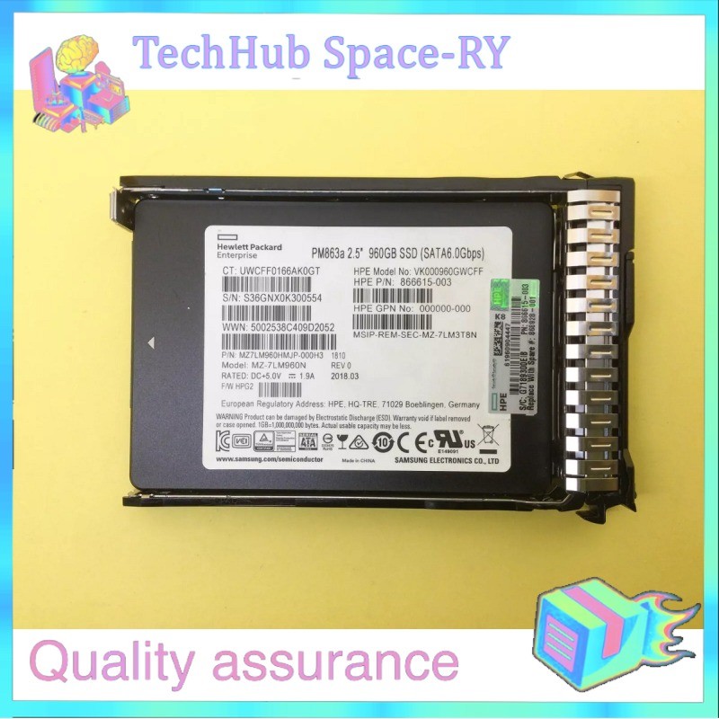 HPE/Samsung 2.5" 960GB SATA 6G G10 Server SSD Replace 875511-B21 875656-001