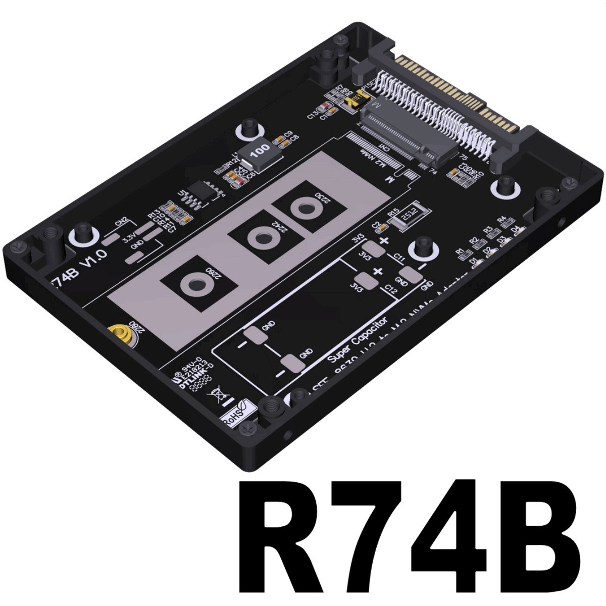 ADT M.2 NVMe to U.2 SSD SFF-8639 Adapter Enclosure CNC Aluminum PCIe 4.0 Gen4