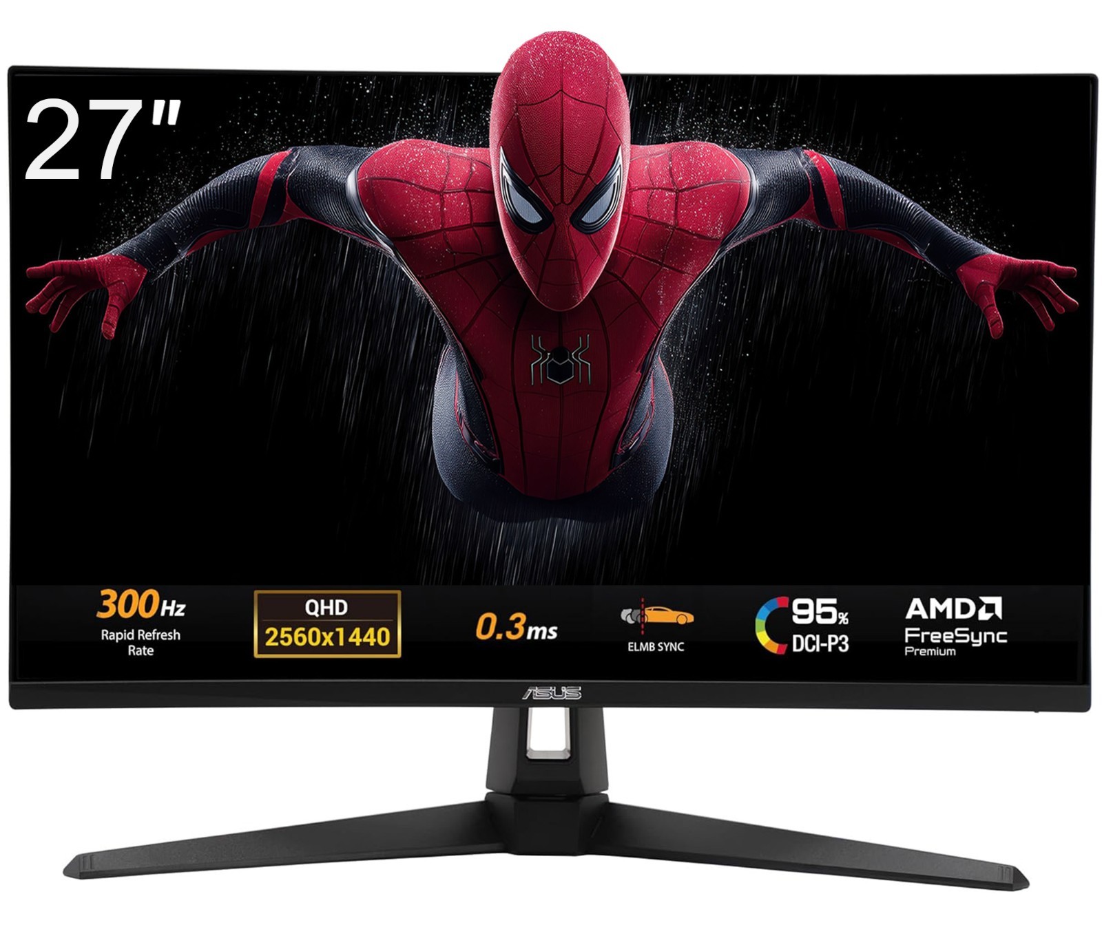 ASUS TUF Gaming 27" 1440P Monitor (VG27AQM5A) - QHD (2560x1440), 300Hz Fast IPS
