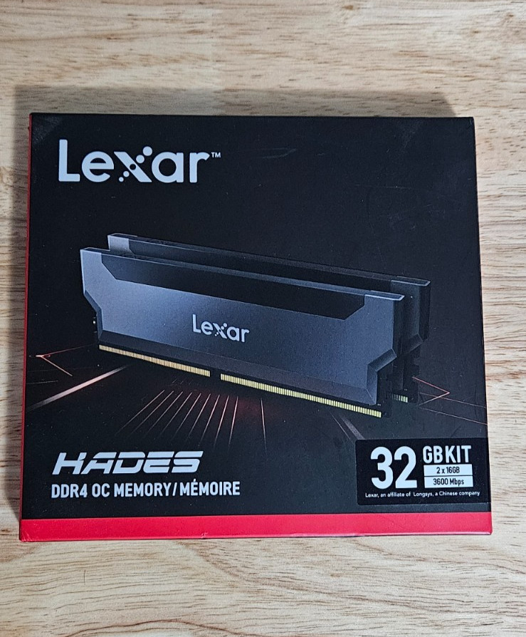 Lexar HADES OC 32GB 2x16GB DDR4 3600 CL18 XMP 2.0 LD4BU016G-R3600UD0H