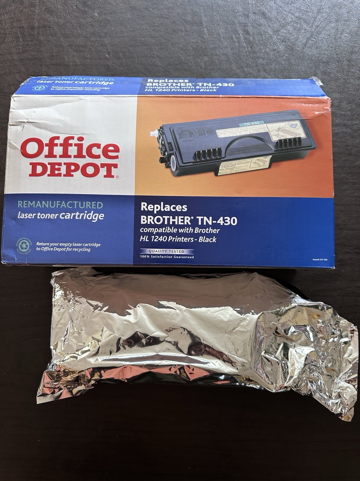 Office Depot OD430 Black Toner Brother TN-430 Compatible HL-1240 Open Box