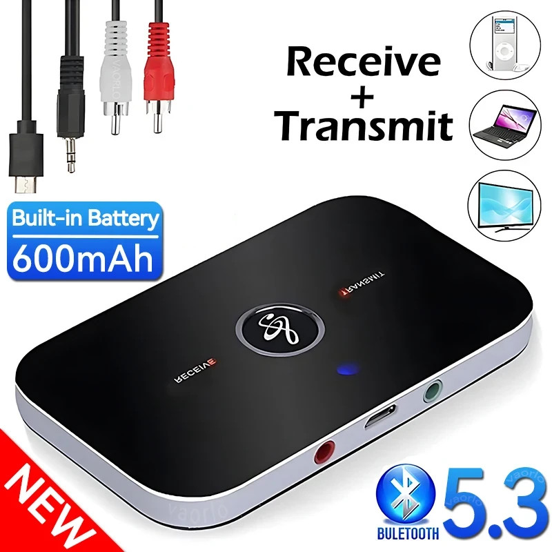 Bluetooth Adapter 5.3 Wireless Audio Receiver Transmitter Amplifier