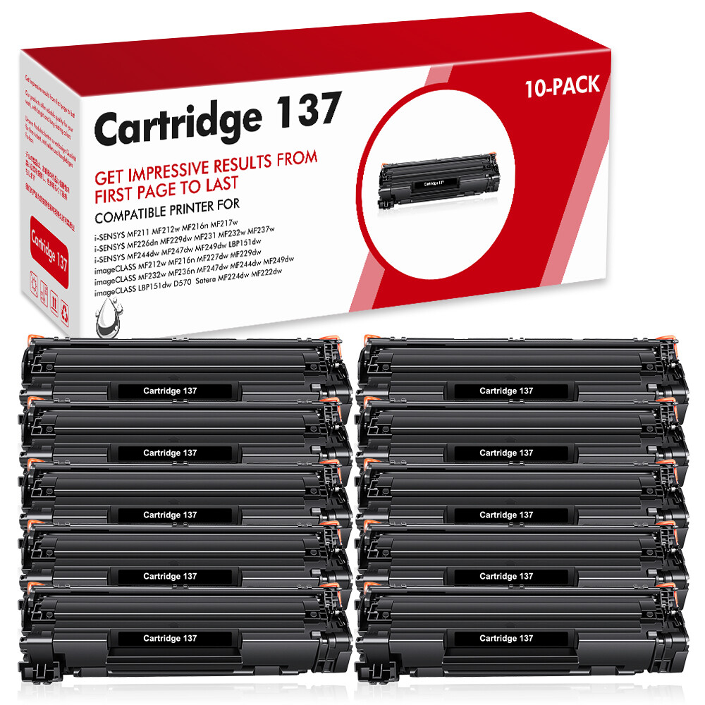 10PK CRG137 9435B001 BK Toner Cartridge for Canon 137 ImageClass MF227dw MF231