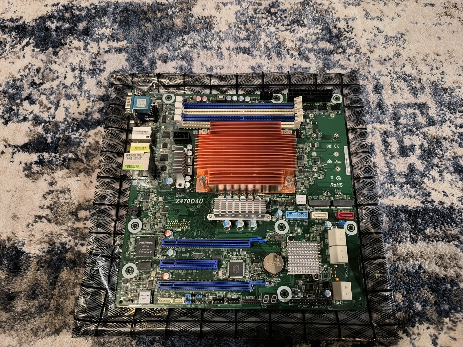 ASRock X470D4U AMD AM4 Socket Micro ATX Server Motherboard + Ryzen 5 3600 USED 