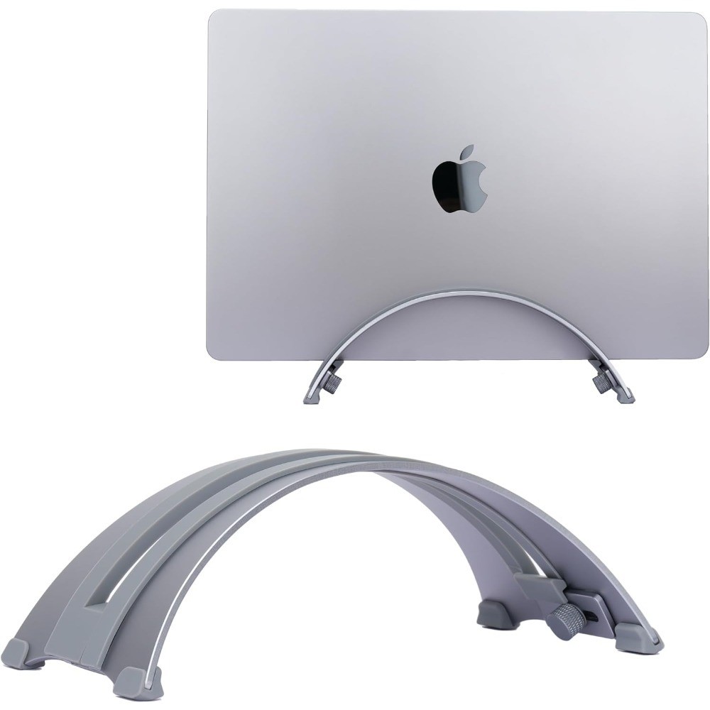 Adjustable Vertical Laptop Stand - 6061 Aluminum, CNC Precision, Anodized
